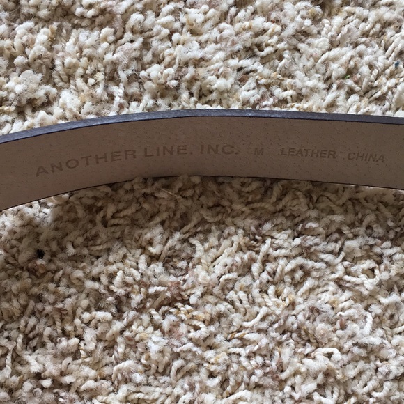 Leather brown belt with frog Clío sz M - Picture 3 of 4